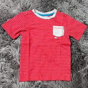 Toughskins Boy's T-Shirt | Red & Blue Stripes | Size M (5/6)